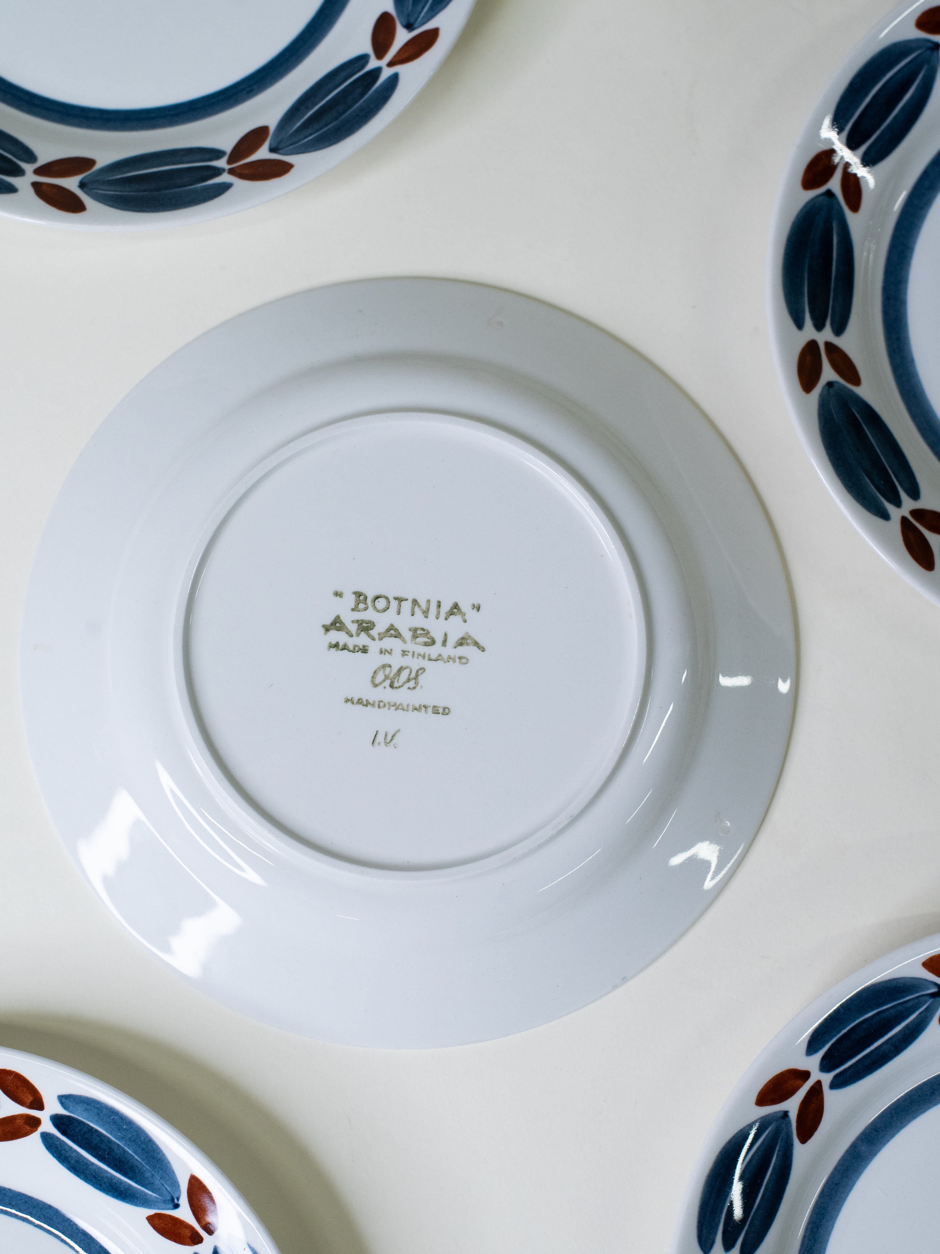 Rare Arabia 'Botnia' Side Plates by Olga Osol - Finland 1968 – Set