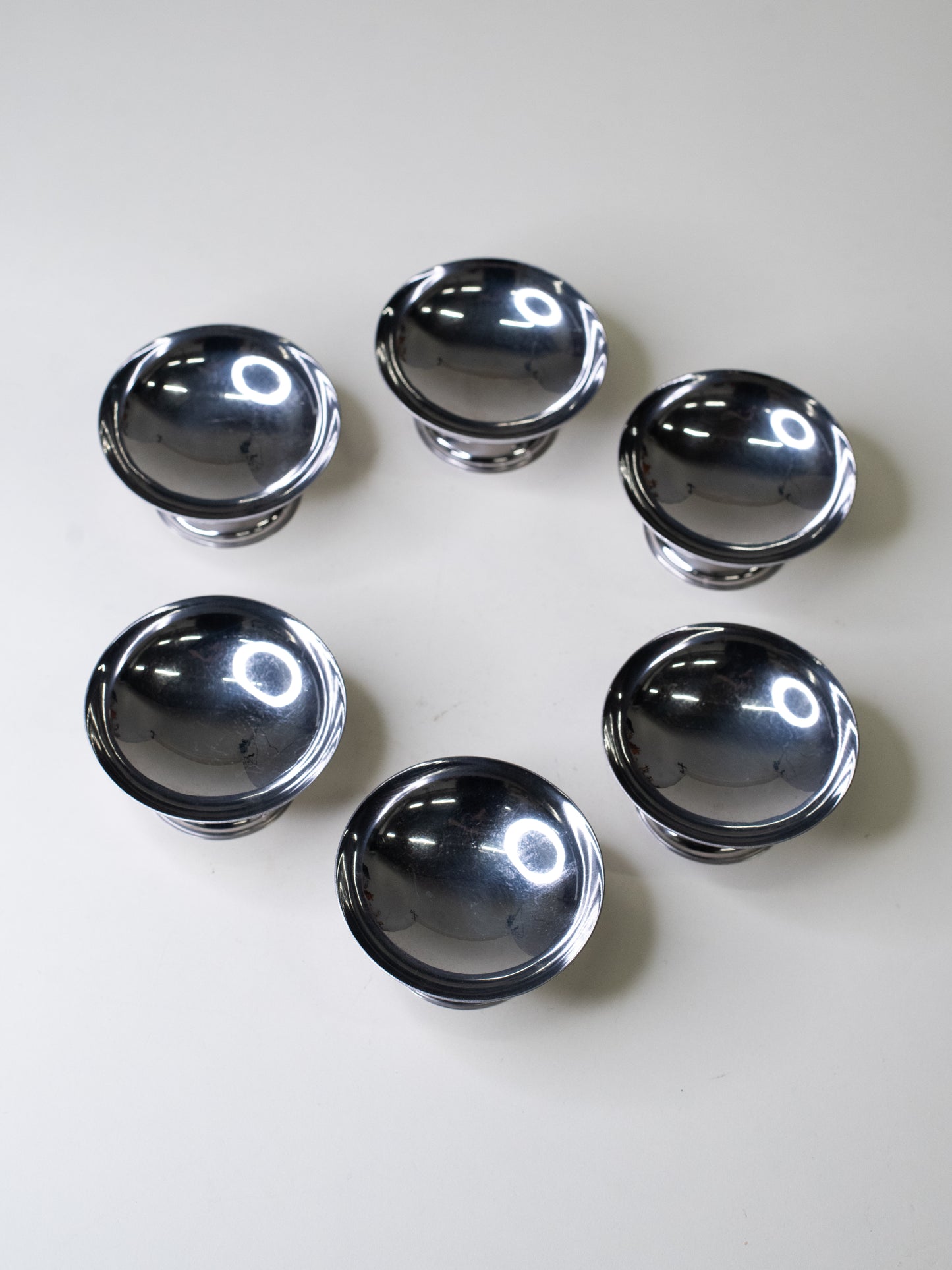 French Vintage Stainless Steel Dessert Coupes - Set of 6