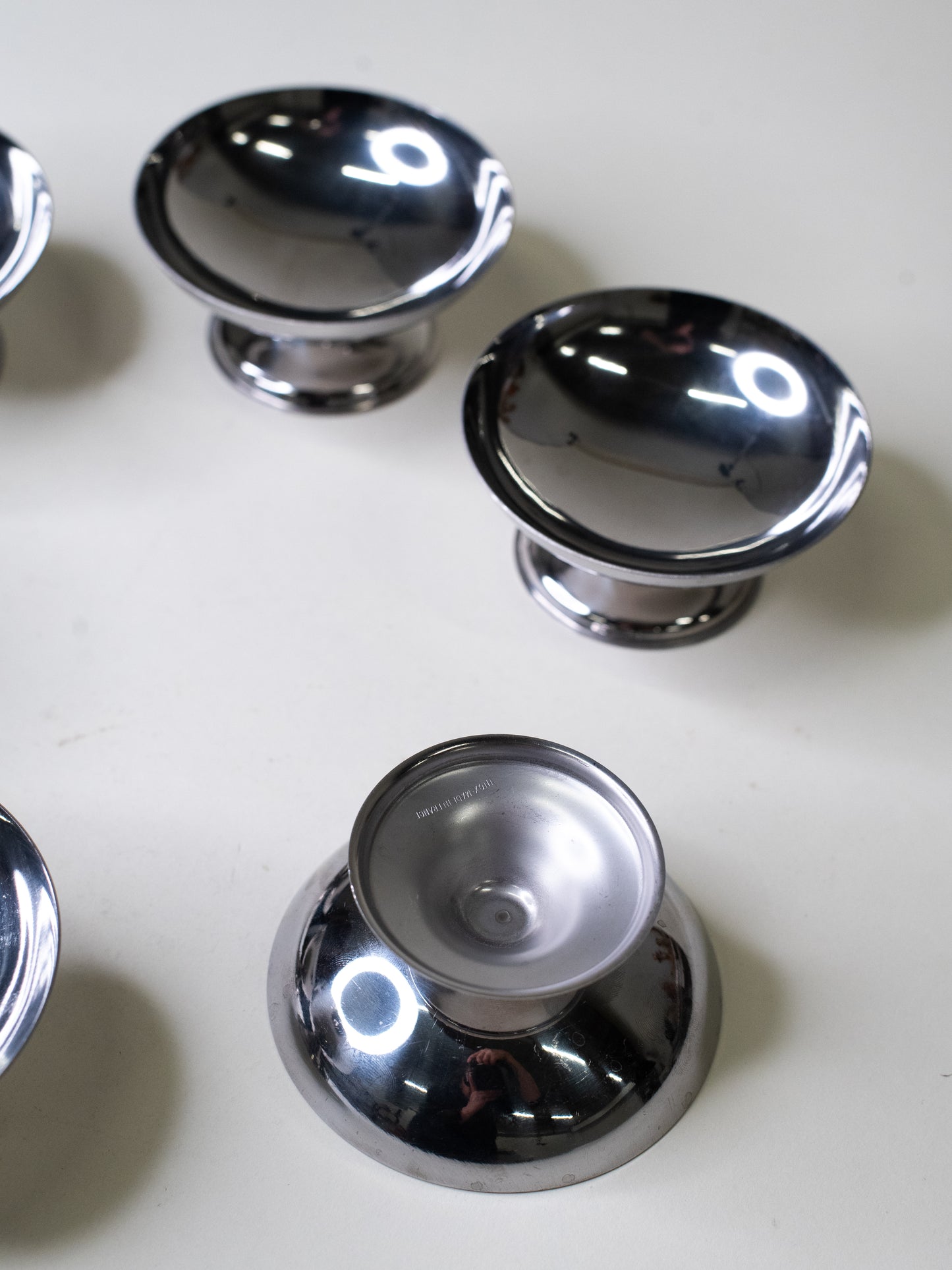 French Vintage Stainless Steel Dessert Coupes - Set of 6