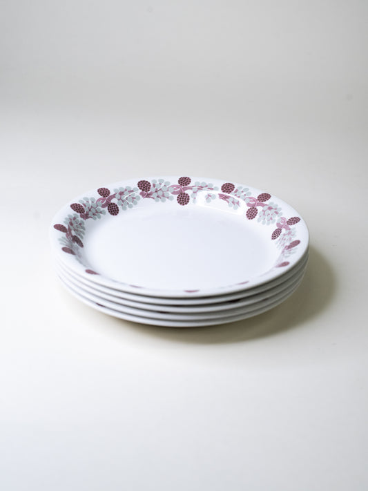 Arabia ‘Hilla’ Plates - Finland, 1970s - Set of Five