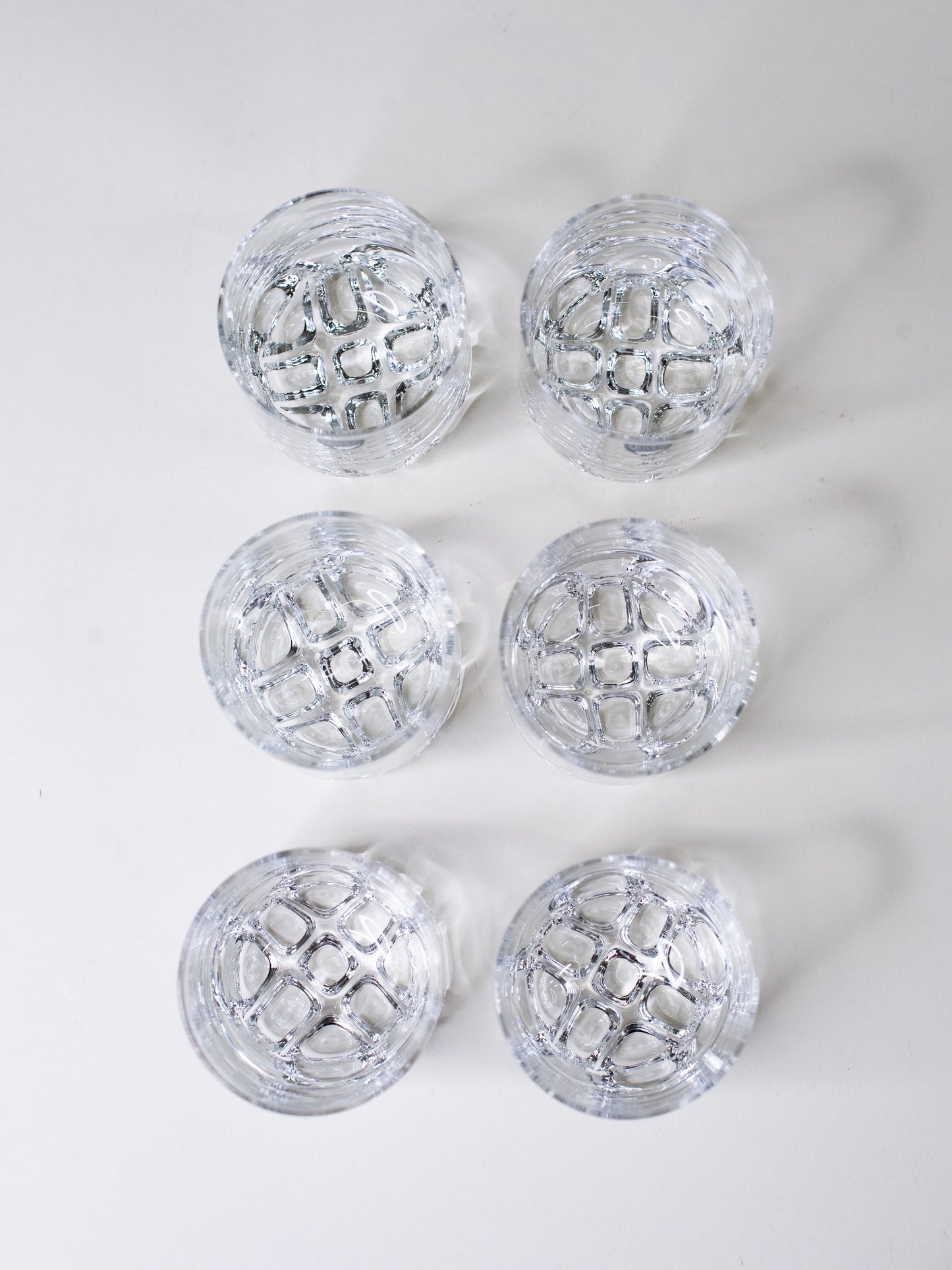 Orrefors “Erik” Old Fashioned Glasses by Olle Alberius - Sweden, 1980s - Set of 6