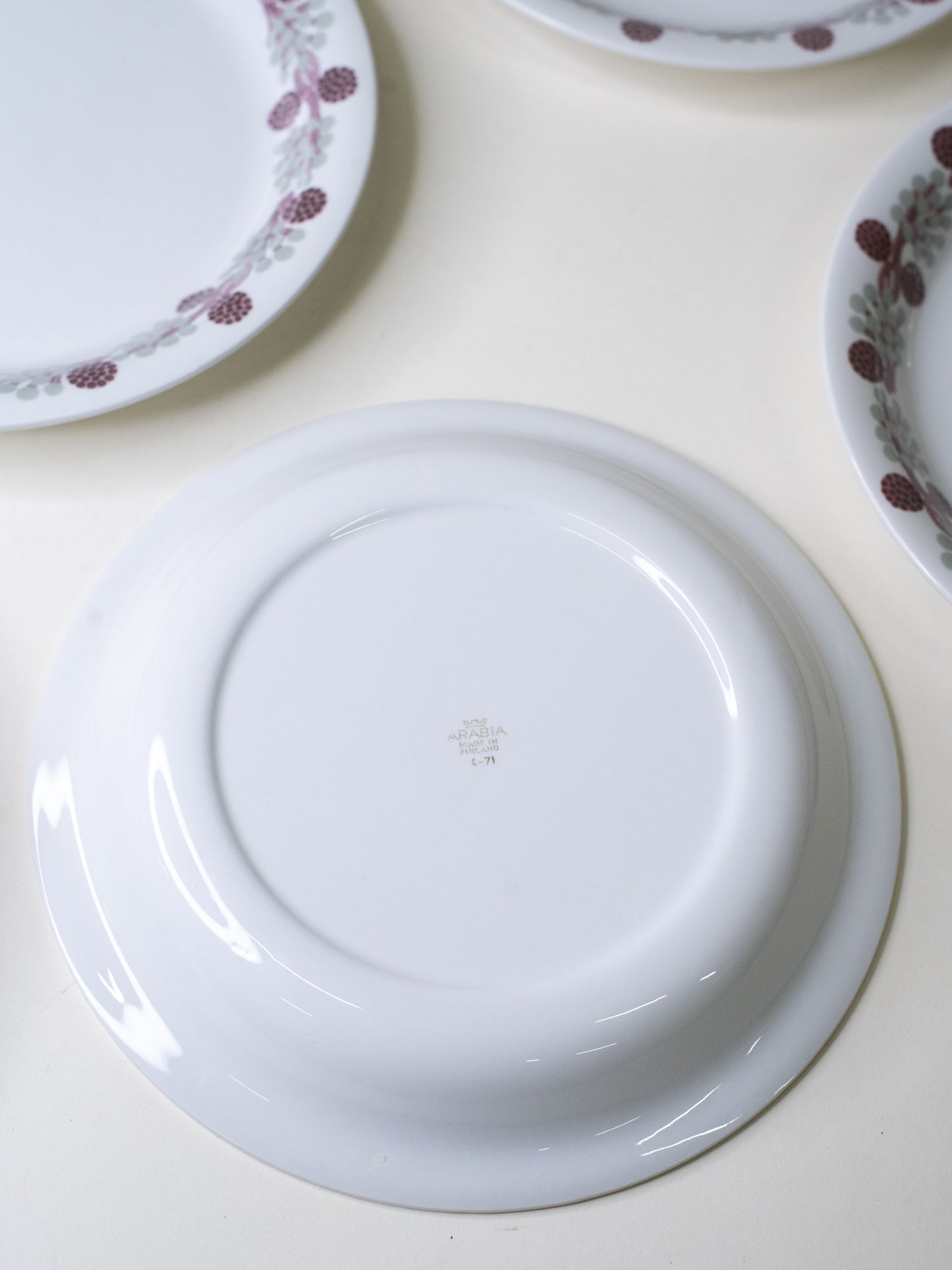 Arabia ‘Hilla’ Plates - Finland, 1970s - Set of Five
