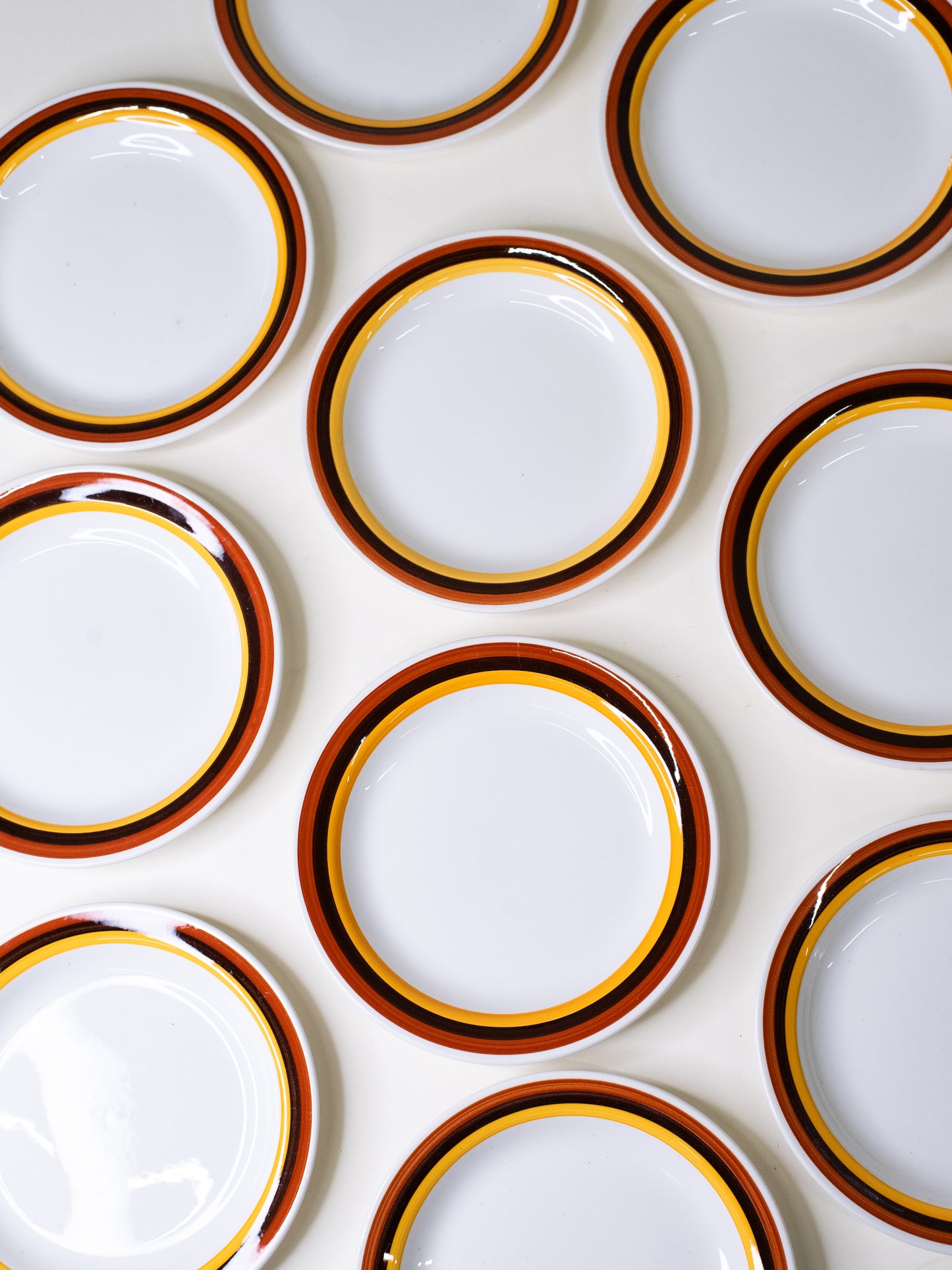 Rörstrand “Fokus” Side Plates by Carl-Harry Stålhane - Sweden, 1970s - Set of 10