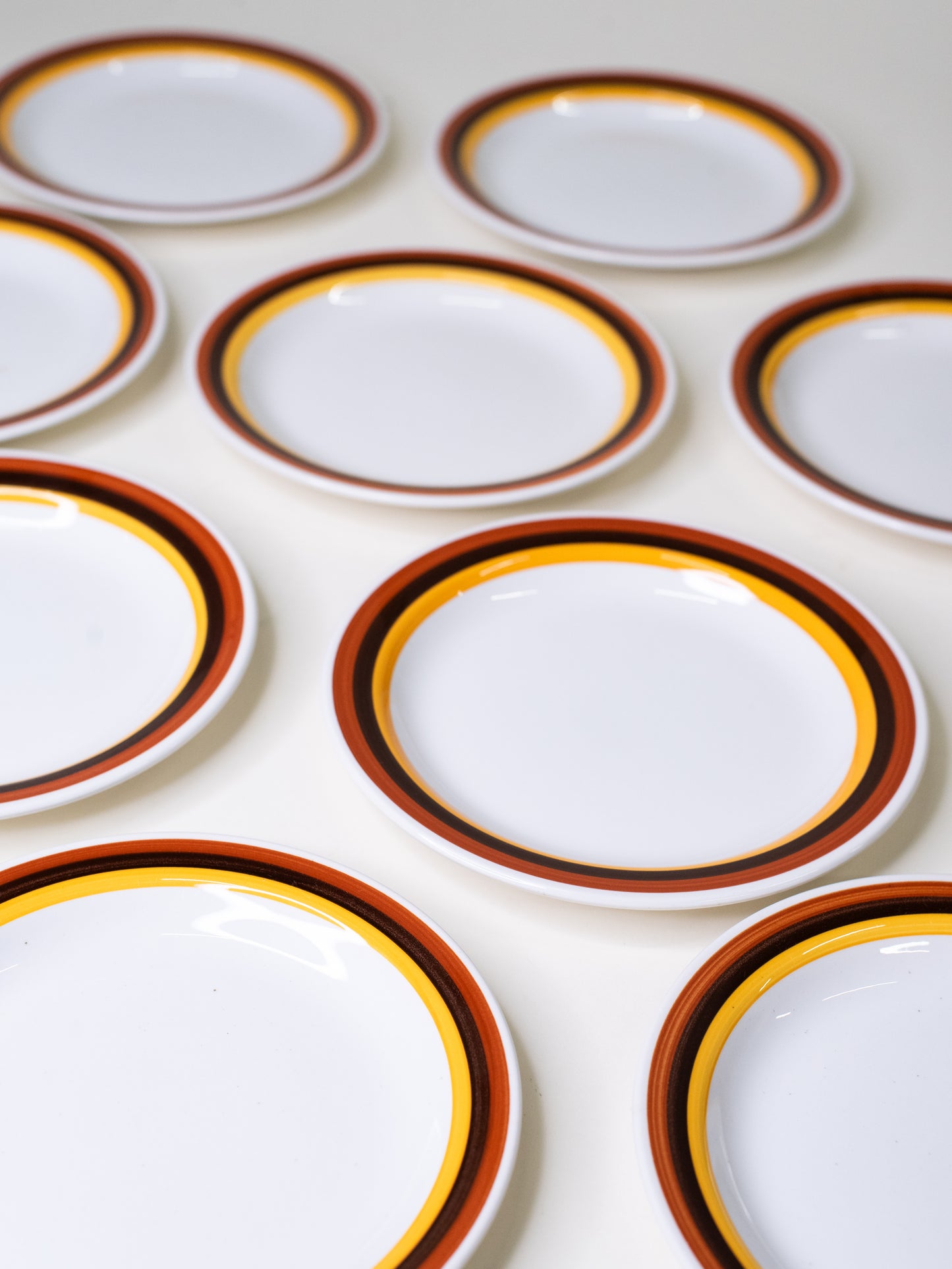 Rörstrand “Fokus” Side Plates by Carl-Harry Stålhane - Sweden, 1970s - Set of 10