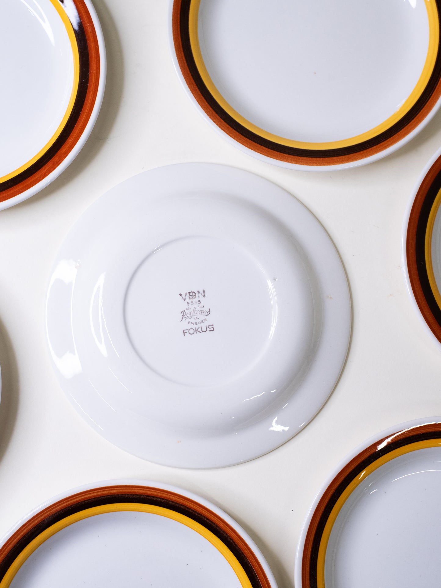 Rörstrand “Fokus” Side Plates by Carl-Harry Stålhane - Sweden, 1970s - Set of 10