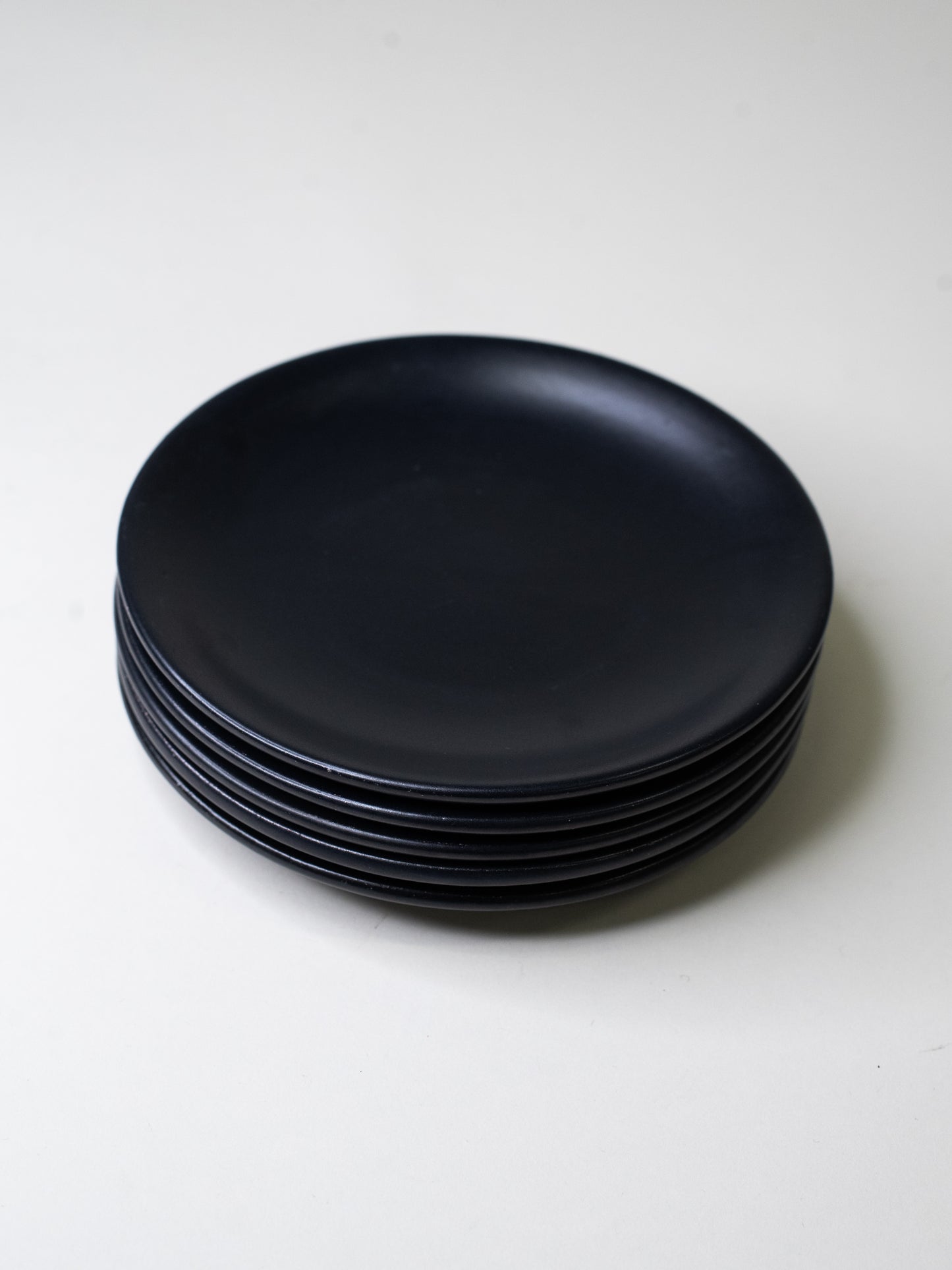 Black Vintage Side Plates by Kupittaan Savi - Finland, Mid-Century – Set of 5