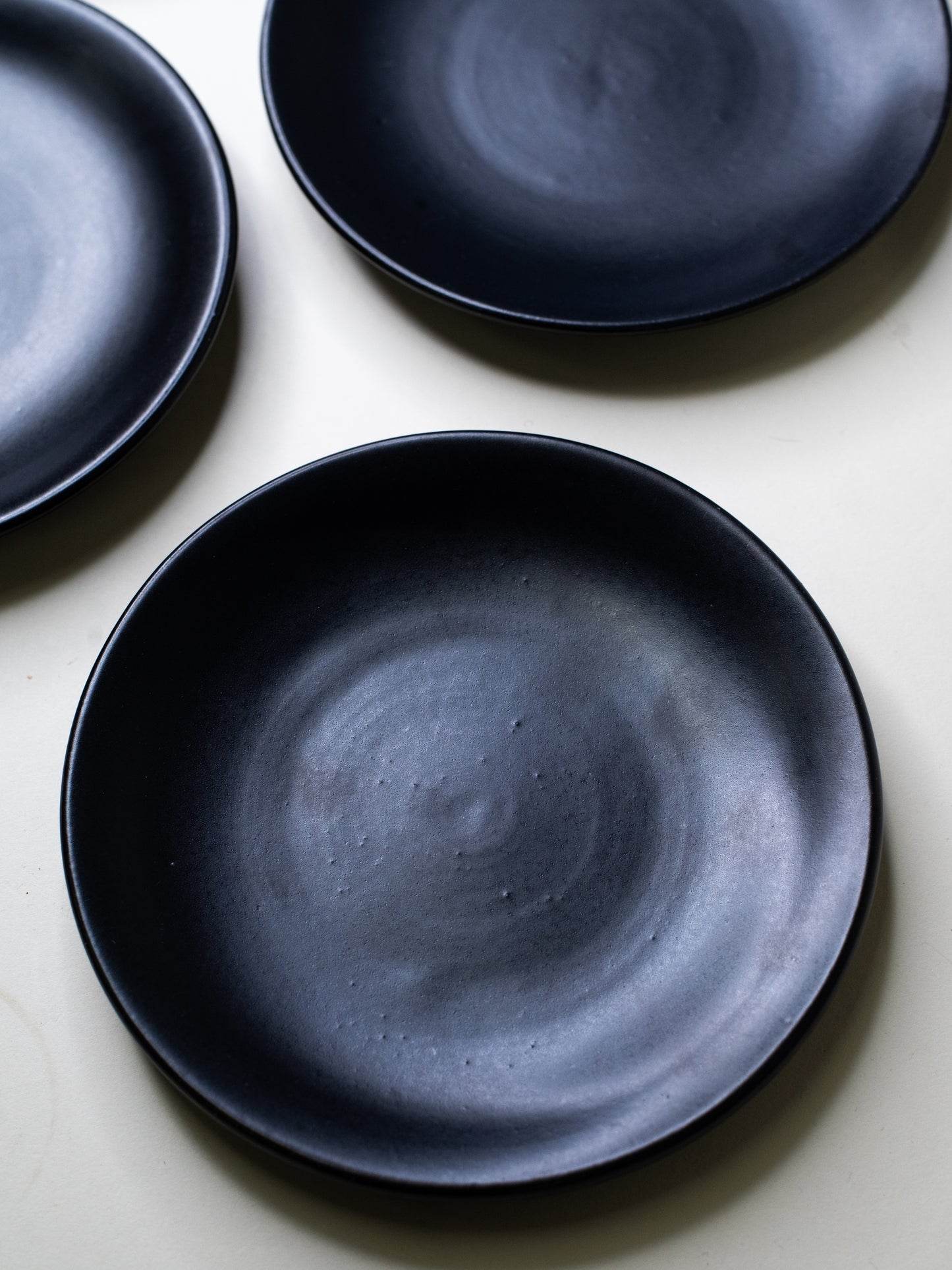 Black Vintage Side Plates by Kupittaan Savi - Finland, Mid-Century – Set of 5