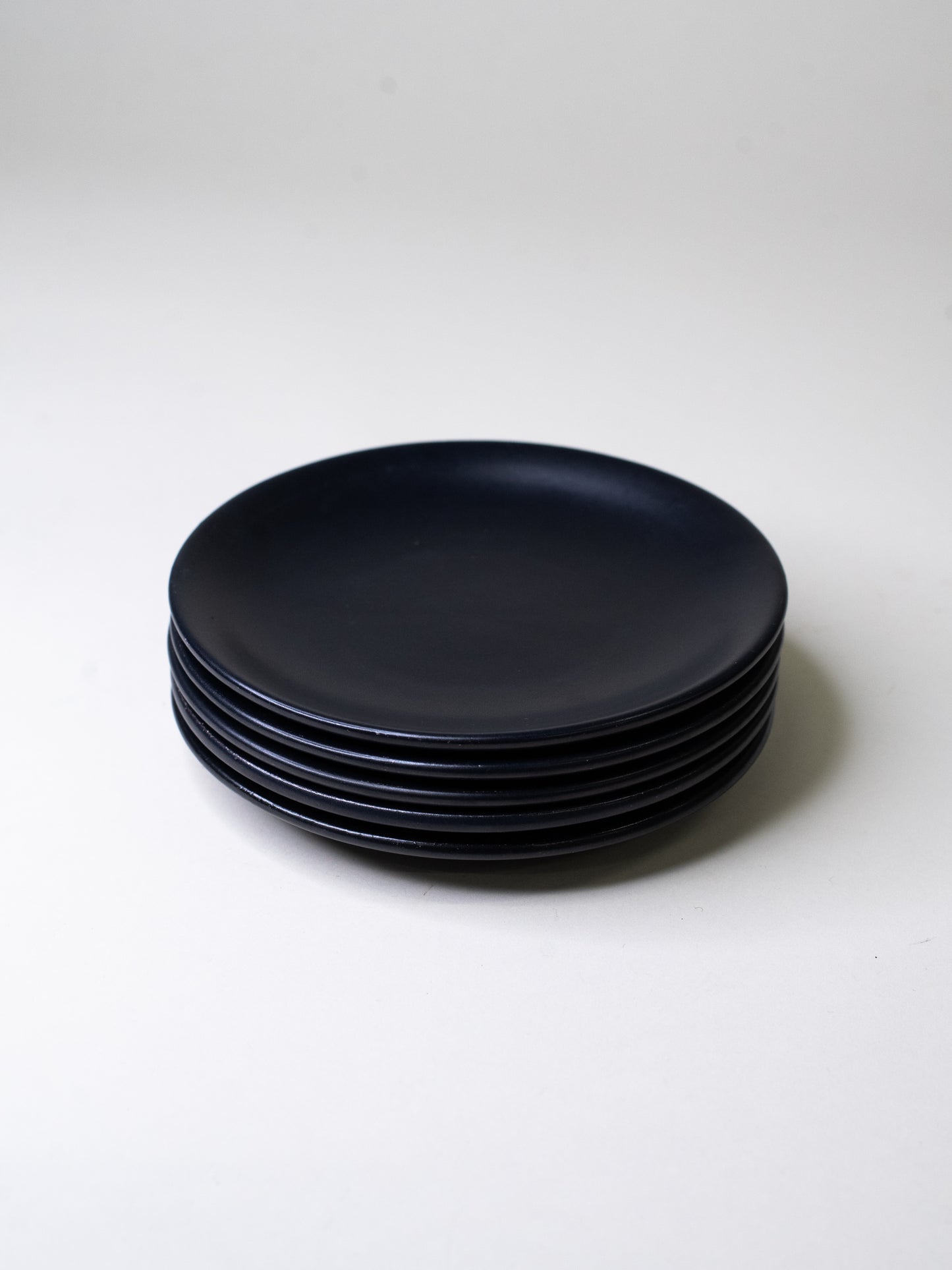 Black Vintage Side Plates by Kupittaan Savi - Finland, Mid-Century – Set of 5