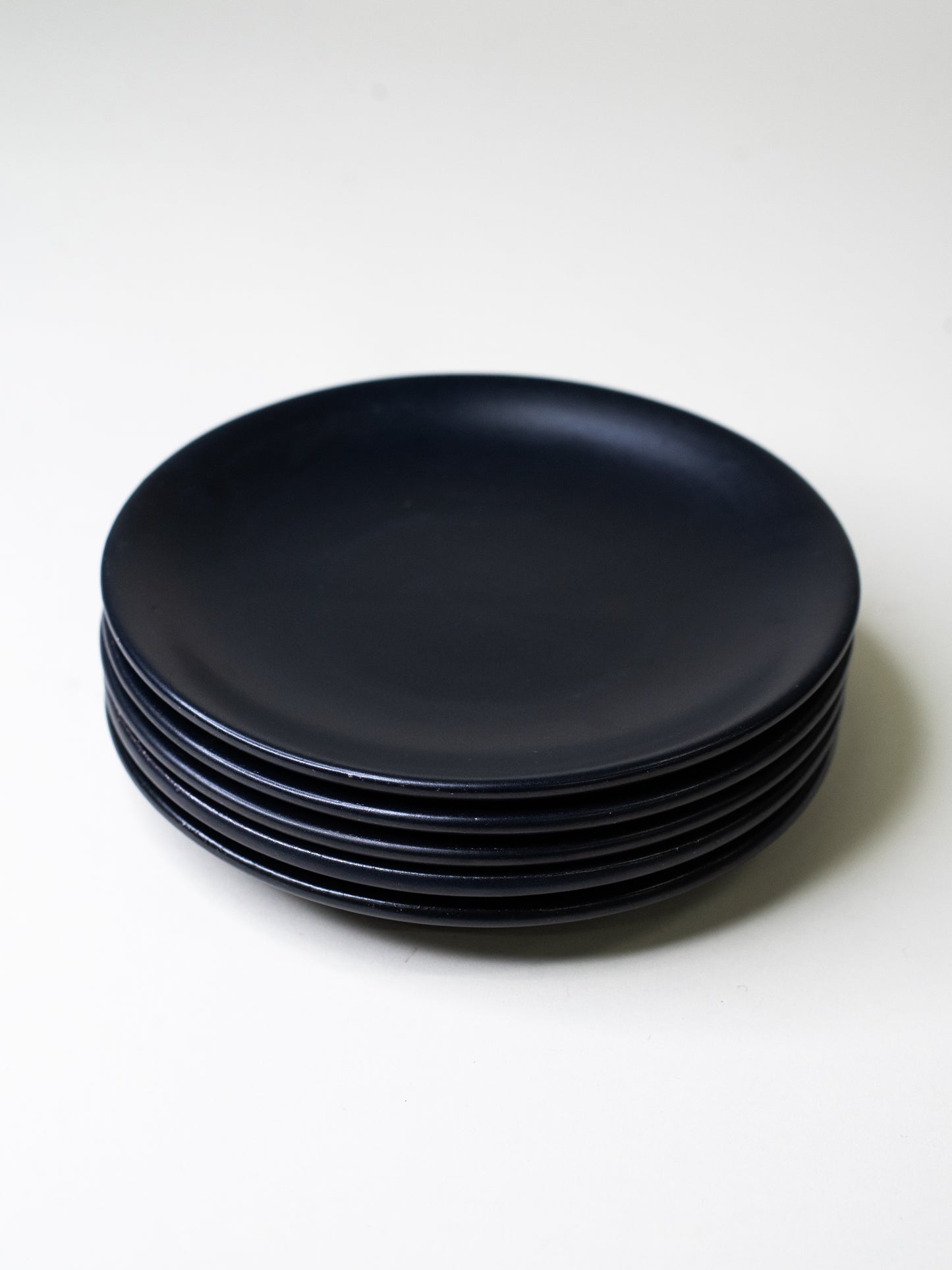 Black Vintage Side Plates by Kupittaan Savi - Finland, Mid-Century – Set of 5