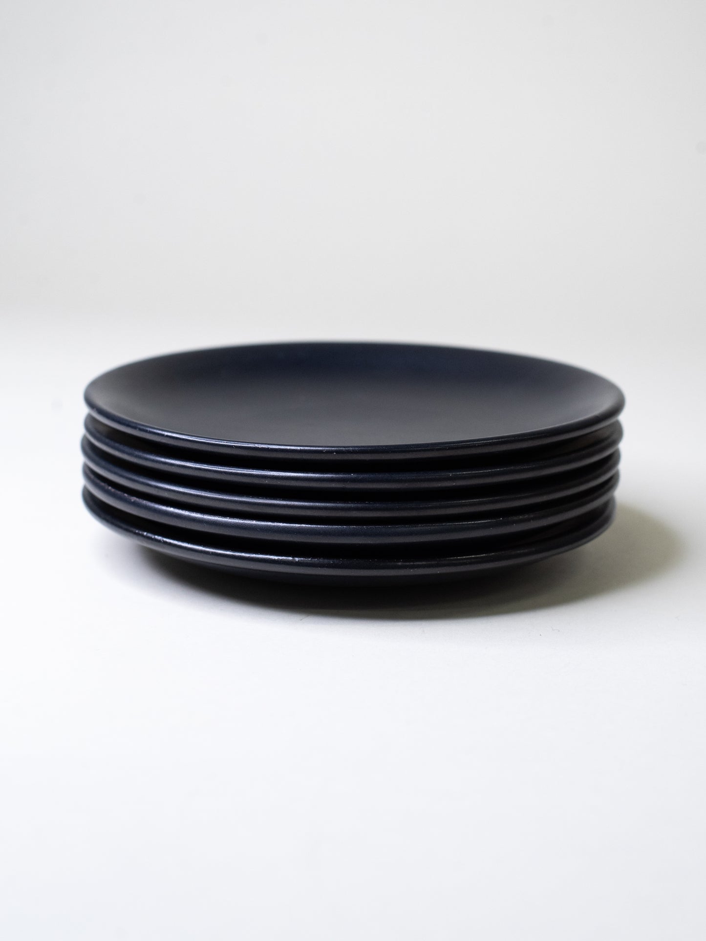 Black Vintage Side Plates by Kupittaan Savi - Finland, Mid-Century – Set of 5