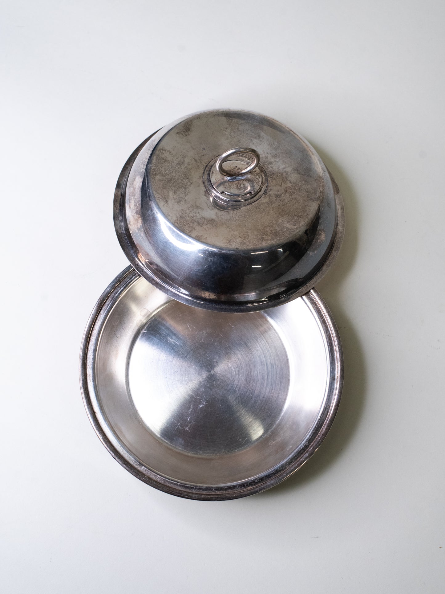 Vintage New Silver Dish with Lid