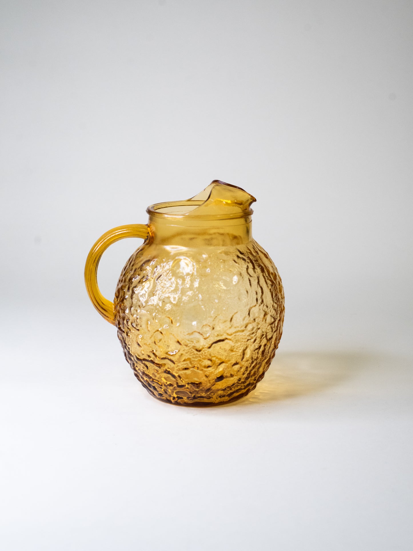 Amber Glass Pitcher - 'Lido Milano' by Anchor Hocking, 1960s USA