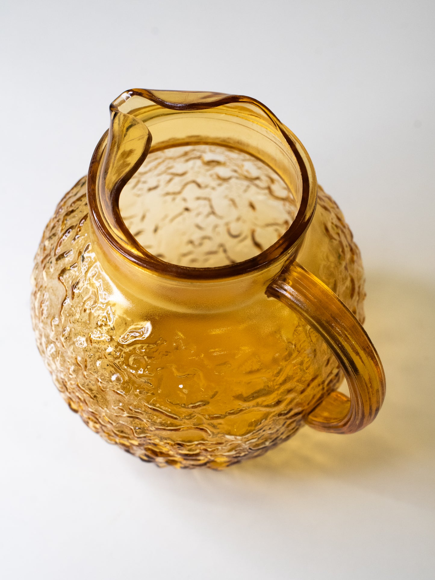 Amber Glass Pitcher - 'Lido Milano' by Anchor Hocking, 1960s USA