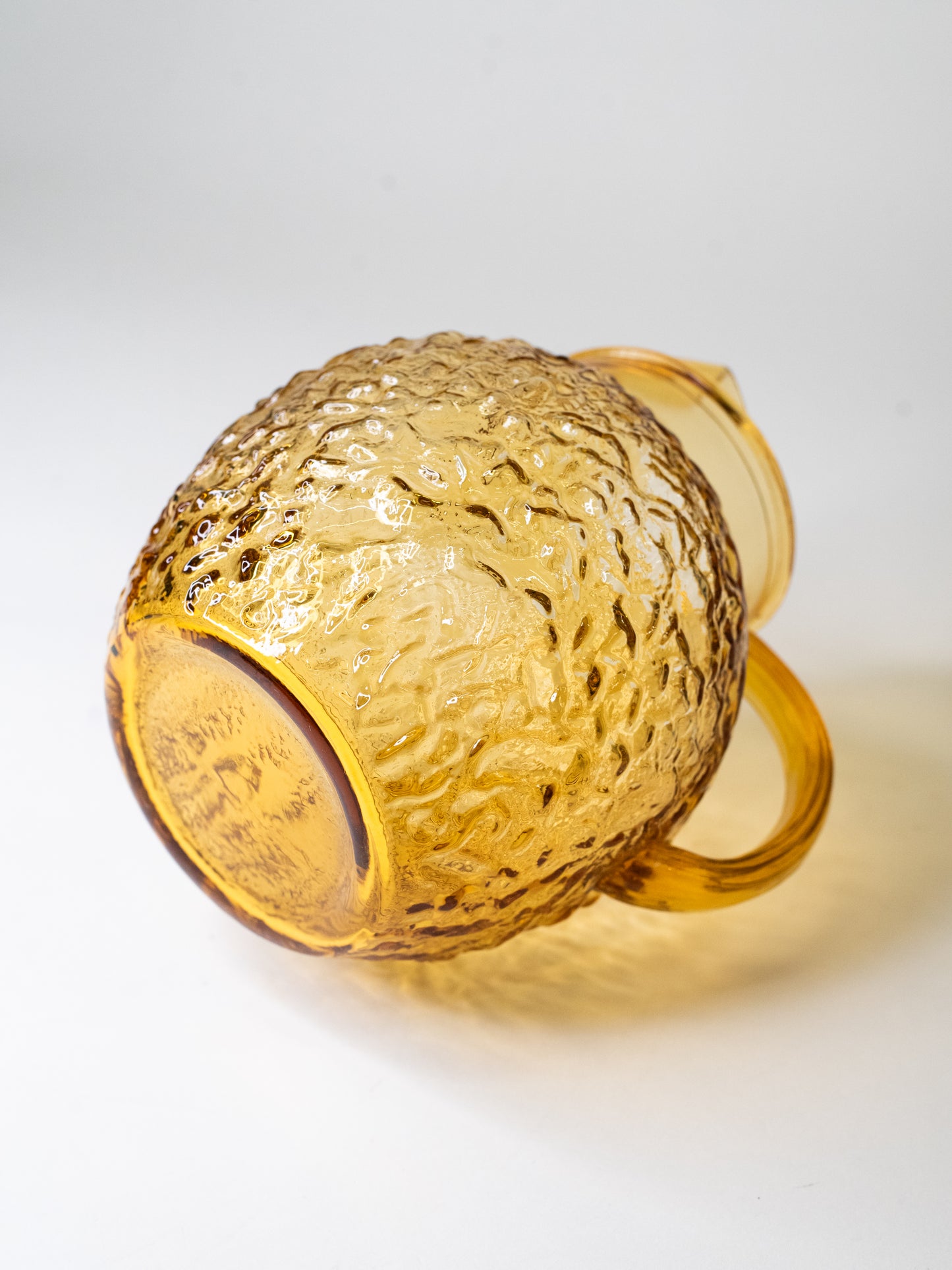 Amber Glass Pitcher - 'Lido Milano' by Anchor Hocking, 1960s USA