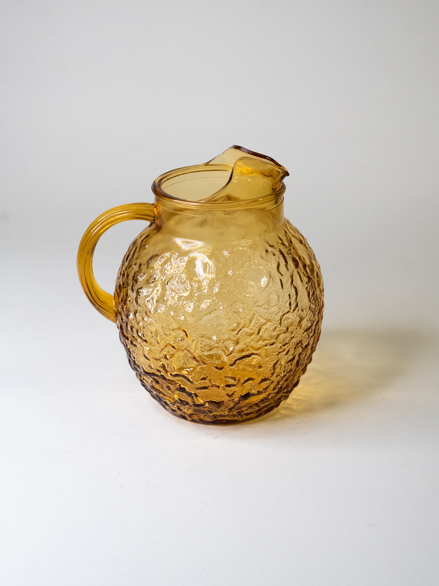 Amber Glass Pitcher - 'Lido Milano' by Anchor Hocking, 1960s USA