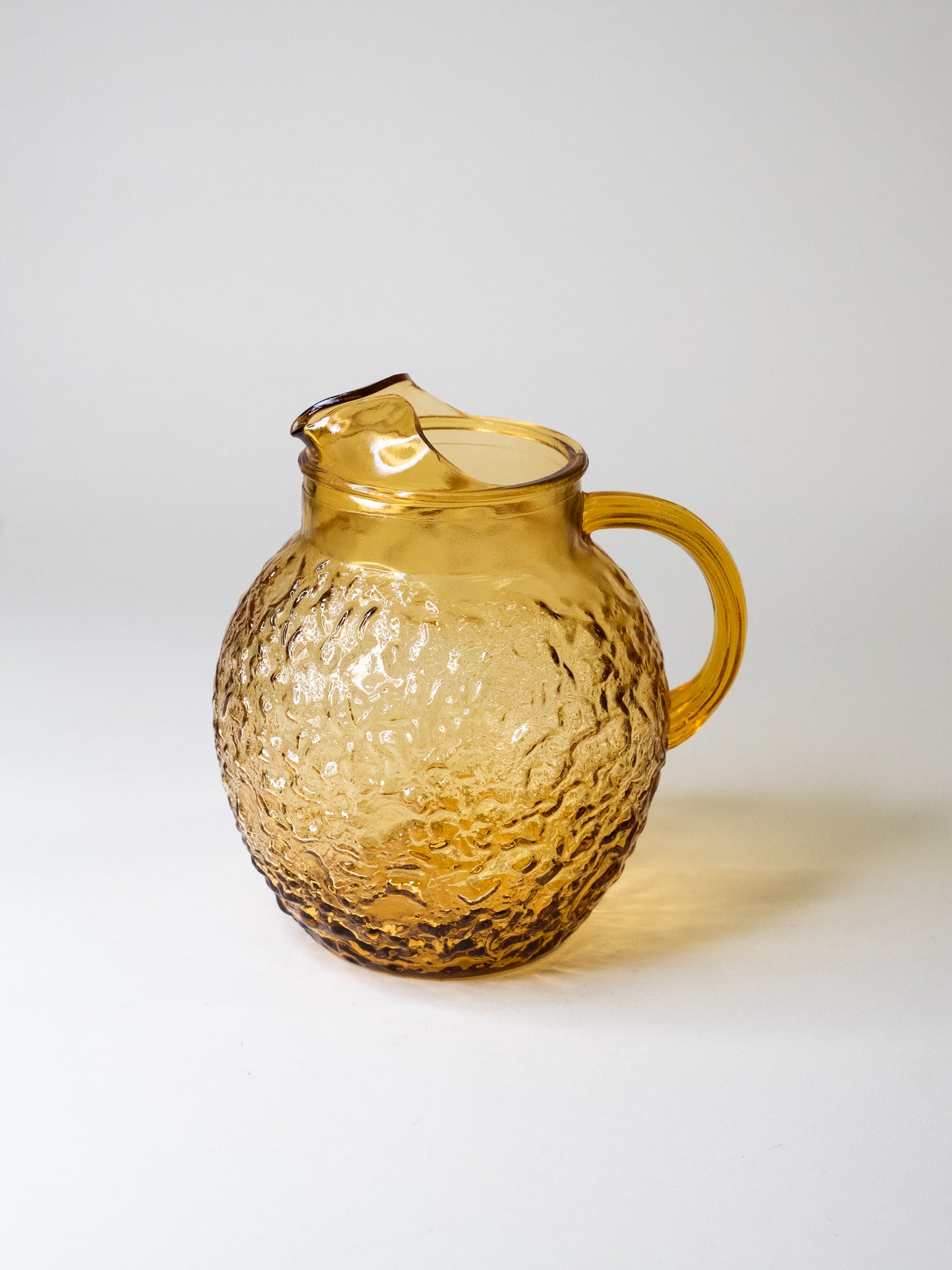 Amber Glass Pitcher - 'Lido Milano' by Anchor Hocking, 1960s USA