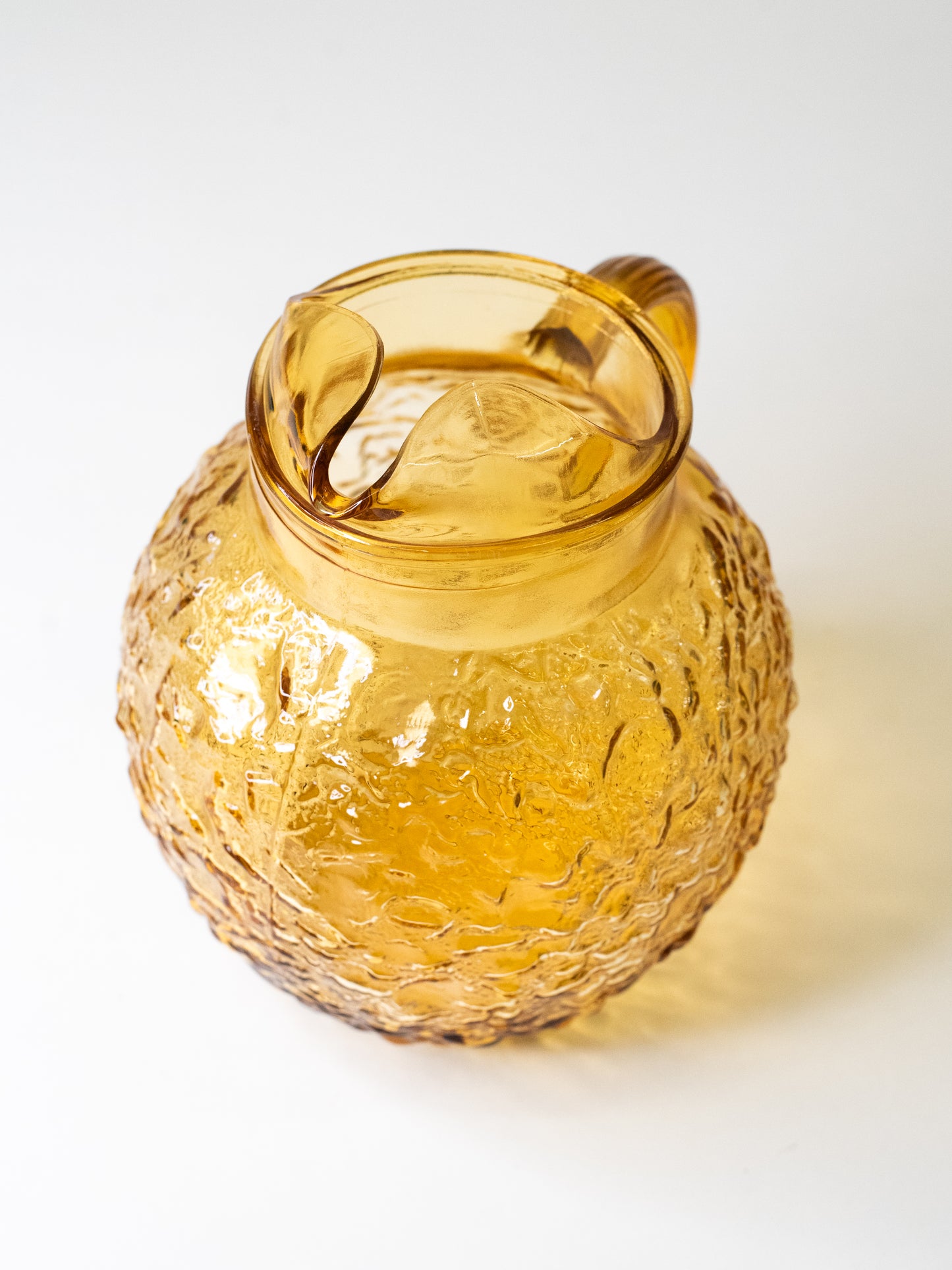 Amber Glass Pitcher - 'Lido Milano' by Anchor Hocking, 1960s USA