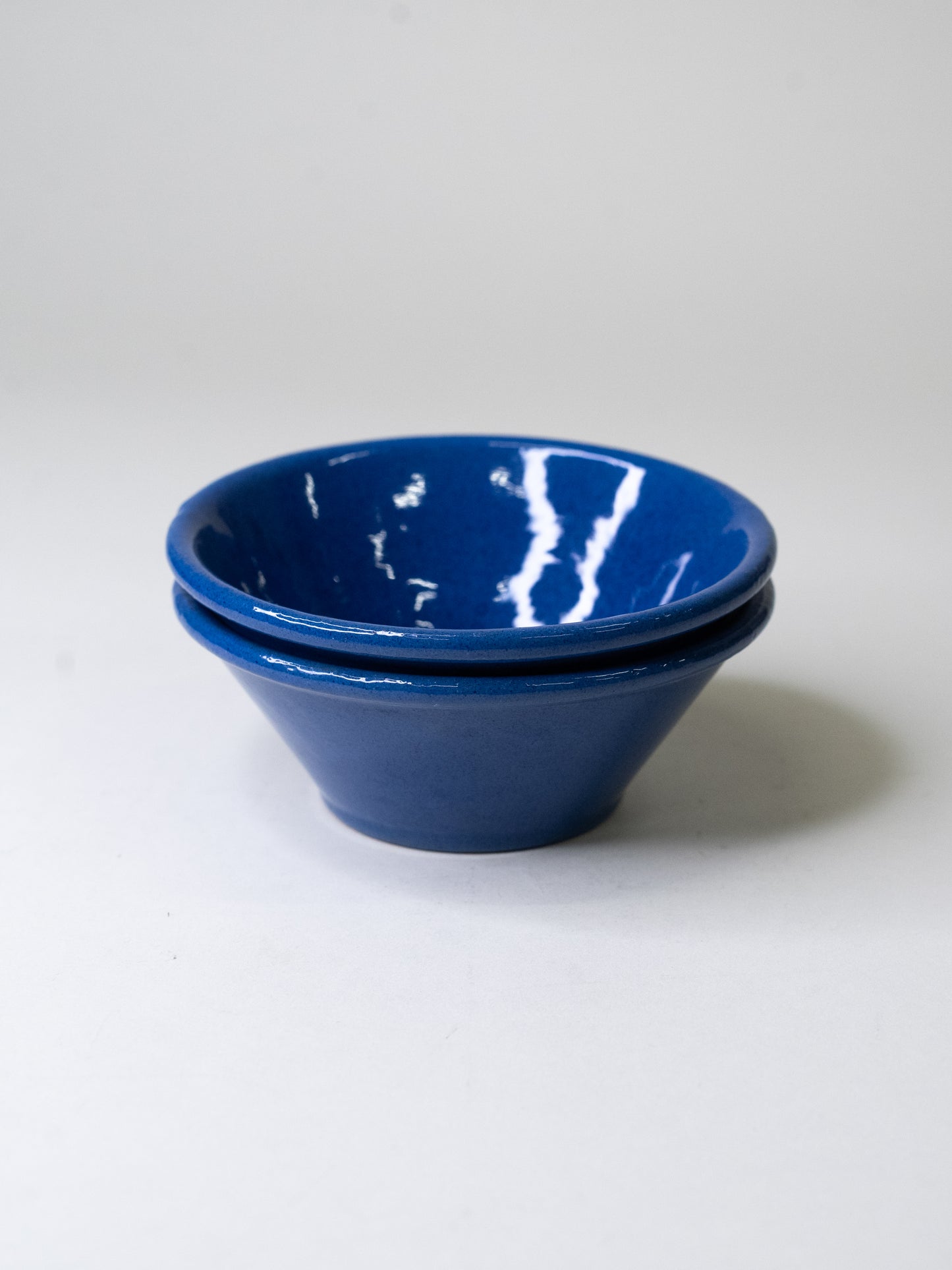 Pair of Cobalt Blue Ceramic Bowls by Erkki Stenius, Finland