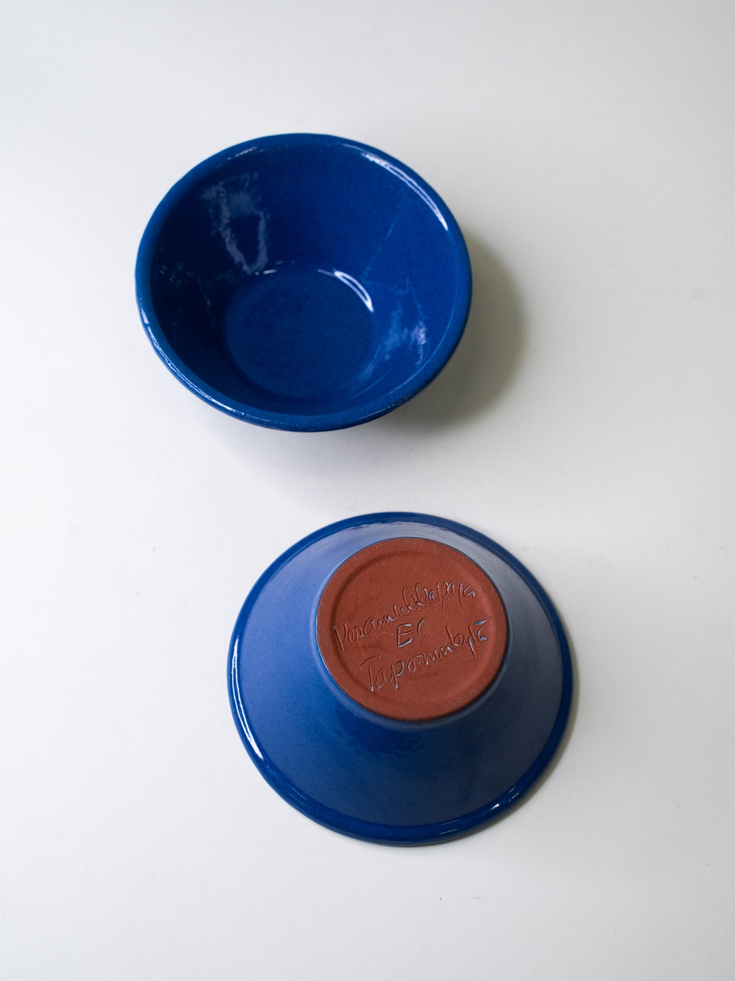 Pair of Cobalt Blue Ceramic Bowls by Erkki Stenius, Finland